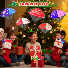 CPSYUB Christmas parachute toy with keyring bell for jingling fun