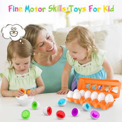 CPSYUB Stack-and-match eggs encourage cognitive discovery during practice.