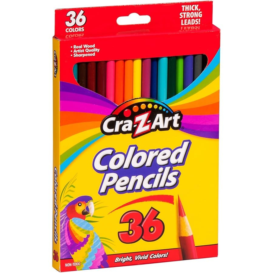 Cra-Z-Art artist-quality pencils with thick leads for smooth color laydown.