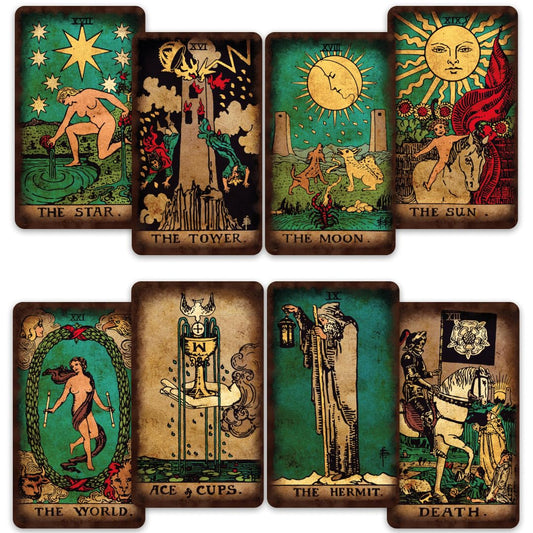 CRAFTERIAN Bright Tarot deck with 78 cards for versatile readings and study