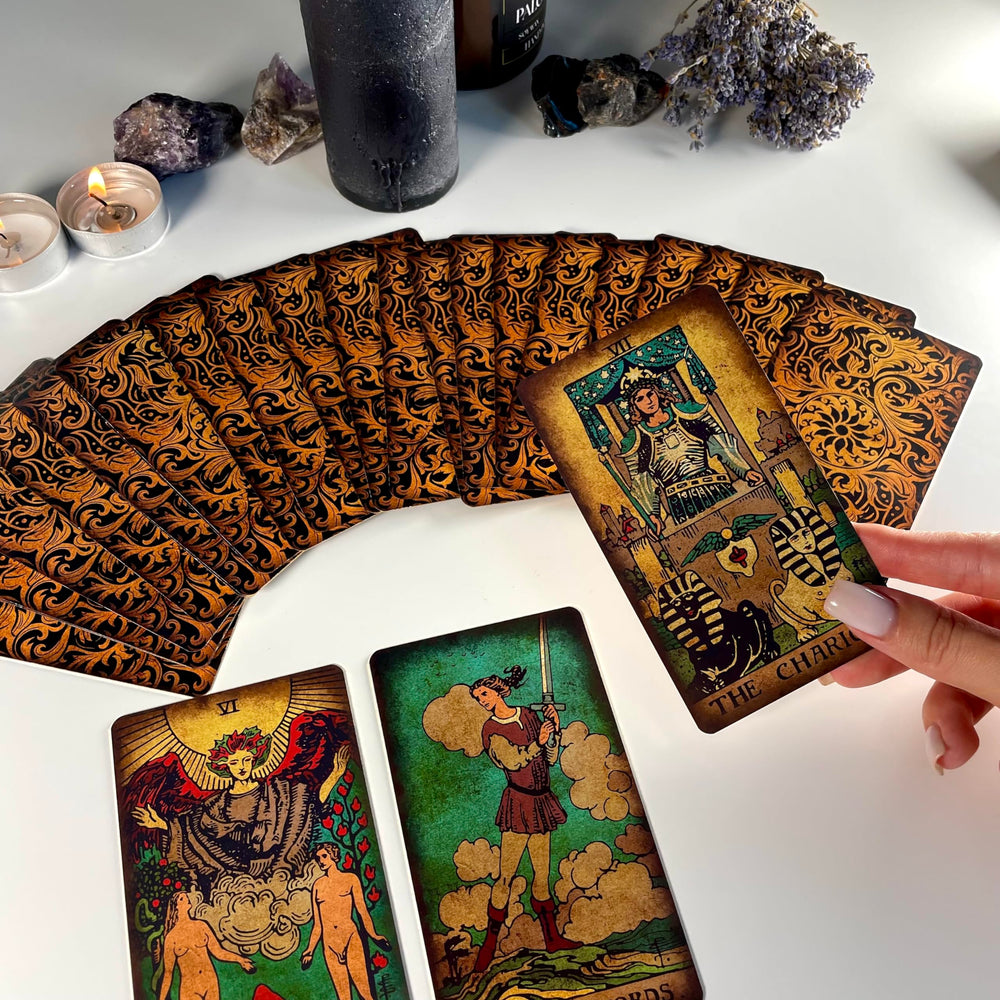 CRAFTERIAN Bright Tarot glossy lamination enhances durability and color depth