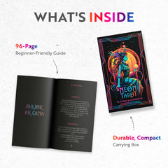 CRAFTERIAN Neon Tarot durable cardstock provides lasting quality and smooth shuffling