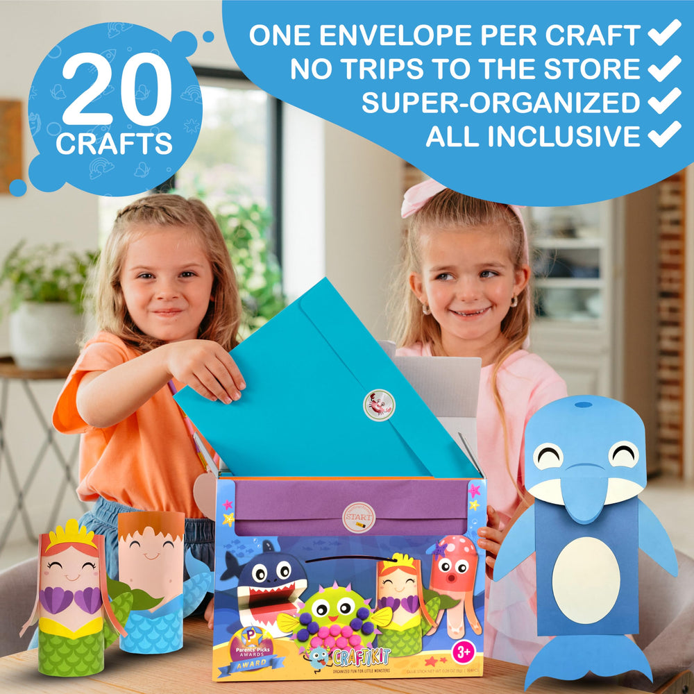 Craftikit 20 Under The Sea ocean animals crafts engage children with color.
