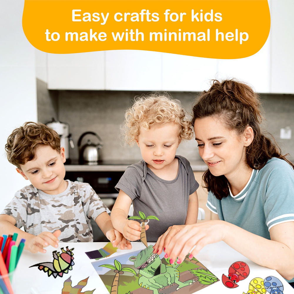 Craftikit creative play ideas image showcases imaginative dinosaur-themed methods.