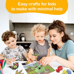 Craftikit creative play ideas image showcases imaginative dinosaur-themed methods.