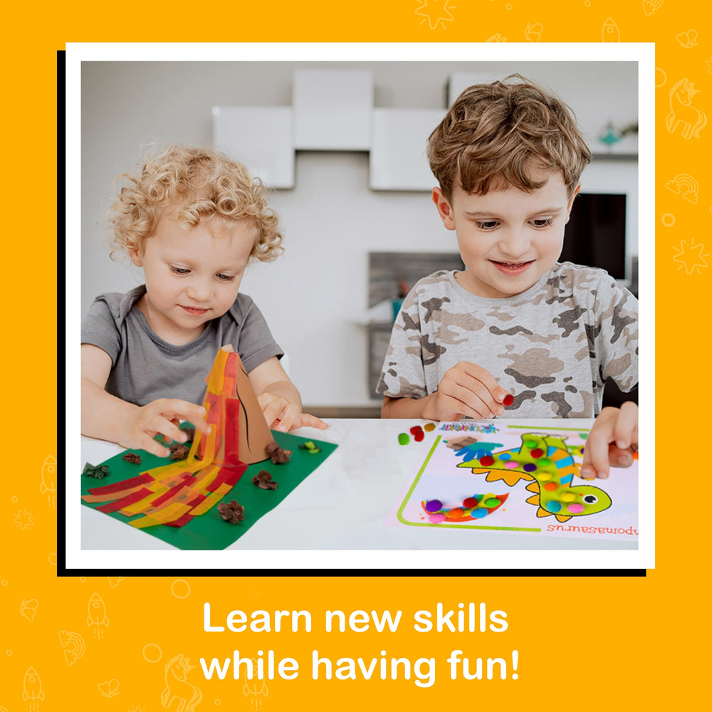 Craftikit educational dinosaur projects emphasize hands-on learning at home.
