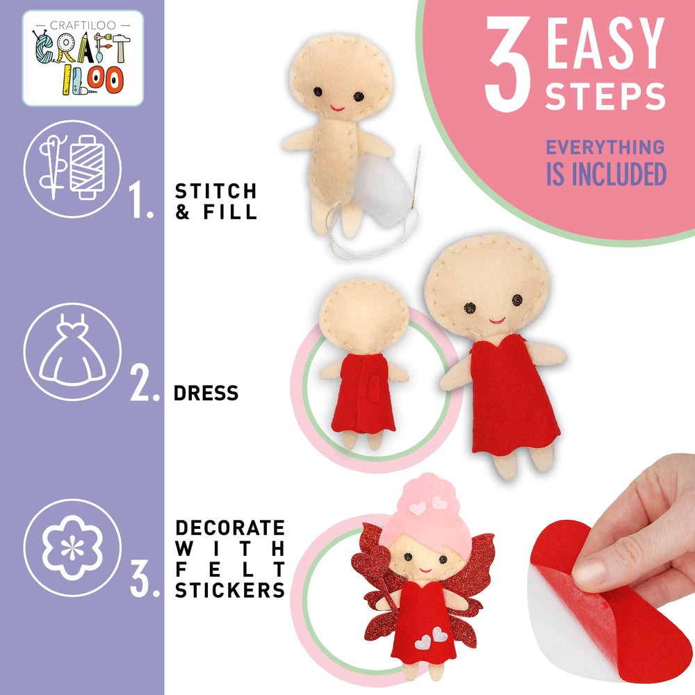 Craftiloo needles and embroidery floss set for easy stitching.