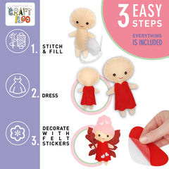 Craftiloo needles and embroidery floss set for easy stitching.