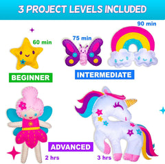 CraftsBee three-levels of sewing difficulty for skill growth