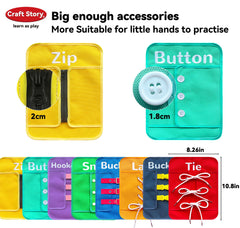 Craftstory Busy-Board hoop-loop promotes practical life skills and concentration