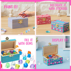 Crafty Happitoys unfinished wooden box with lid for personalized designs