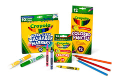 Crayola 10 washable markers deliver bold coverage without staining skin.