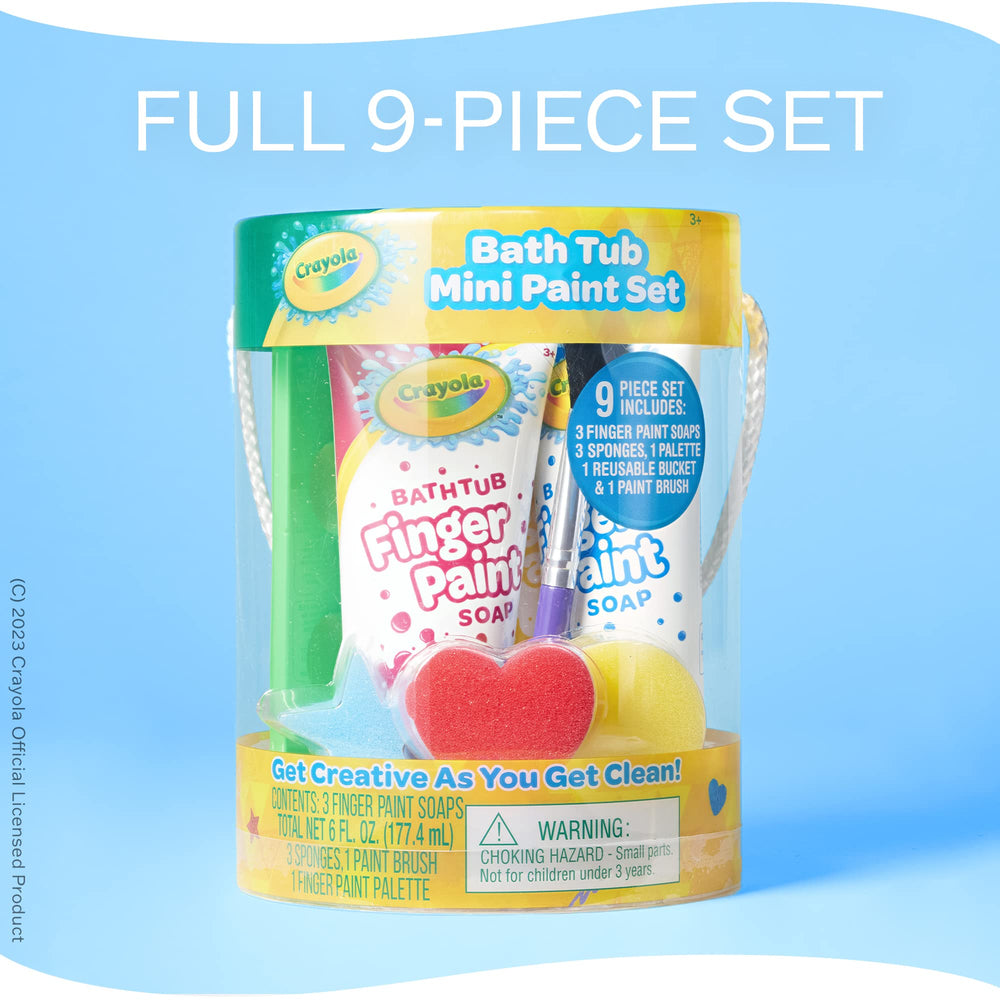 Crayola Bath Tub Mini Paint Set reusable storage bucket for tidy bath kits