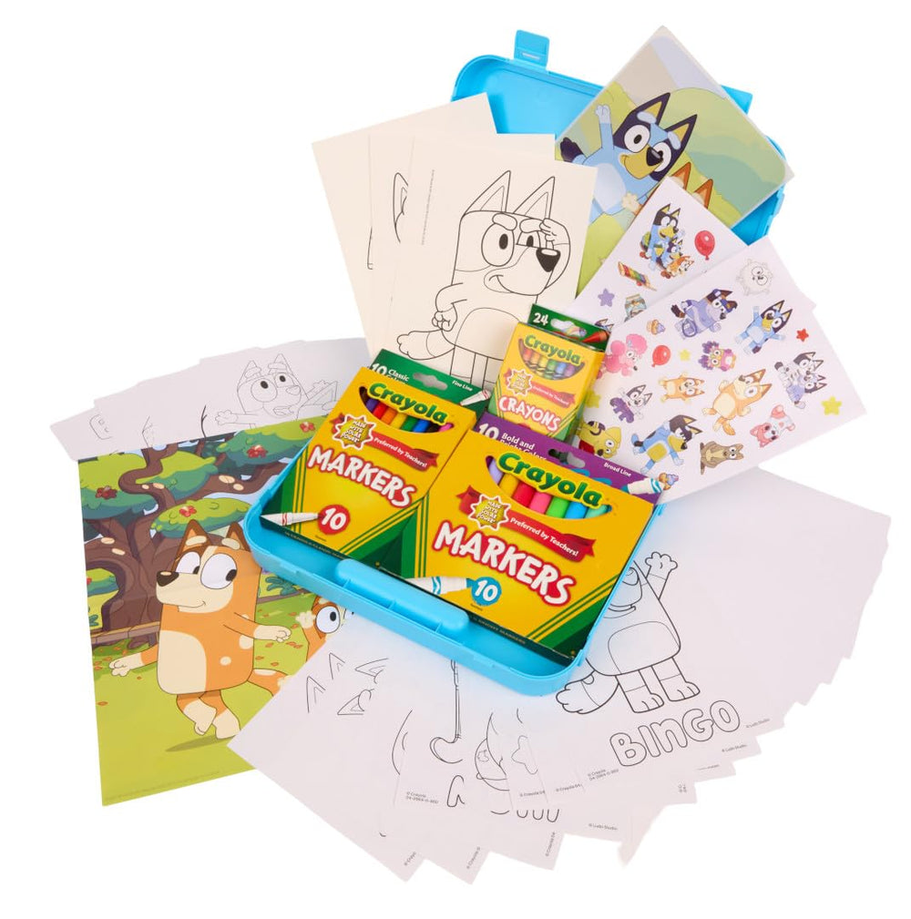 Crayola Bluey holiday gift-ready packaging for a festive surprise
