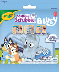 Crayola Bluey Scribble Scrubbie Bluey figurine ready to color and wash.