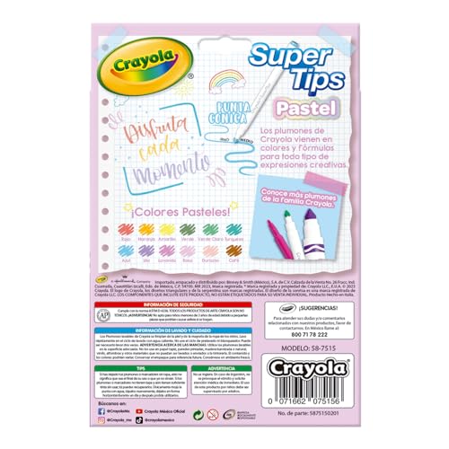 Crayola Bright Supertips Pastel Pack12 artwork application shows rich pastel tones.