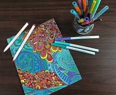 Crayola Bright Supertips Pastel Pack12 washable inks enable easy cleanup after crafts.