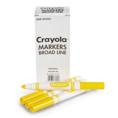 Crayola Yellow broad-line marker tip for bold and precise lines.