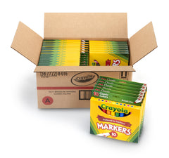 Crayola Classic Broad Line Markers 10 ct in a vibrant color set for classroom drawing.