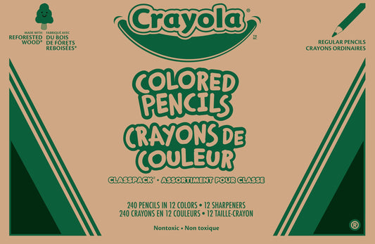 Crayola Classpack 240-ct pencils provide bulk coloring options for busy classrooms.