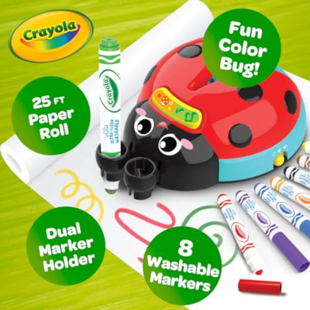 Crayola Color Bug in music mode shows four kid-friendly tunes to color along.