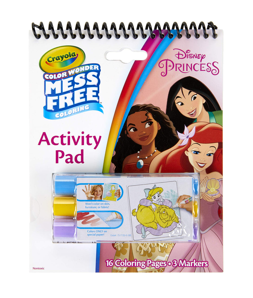 Crayola Color Wonder Disney Princess pages show magical color reveals without mess