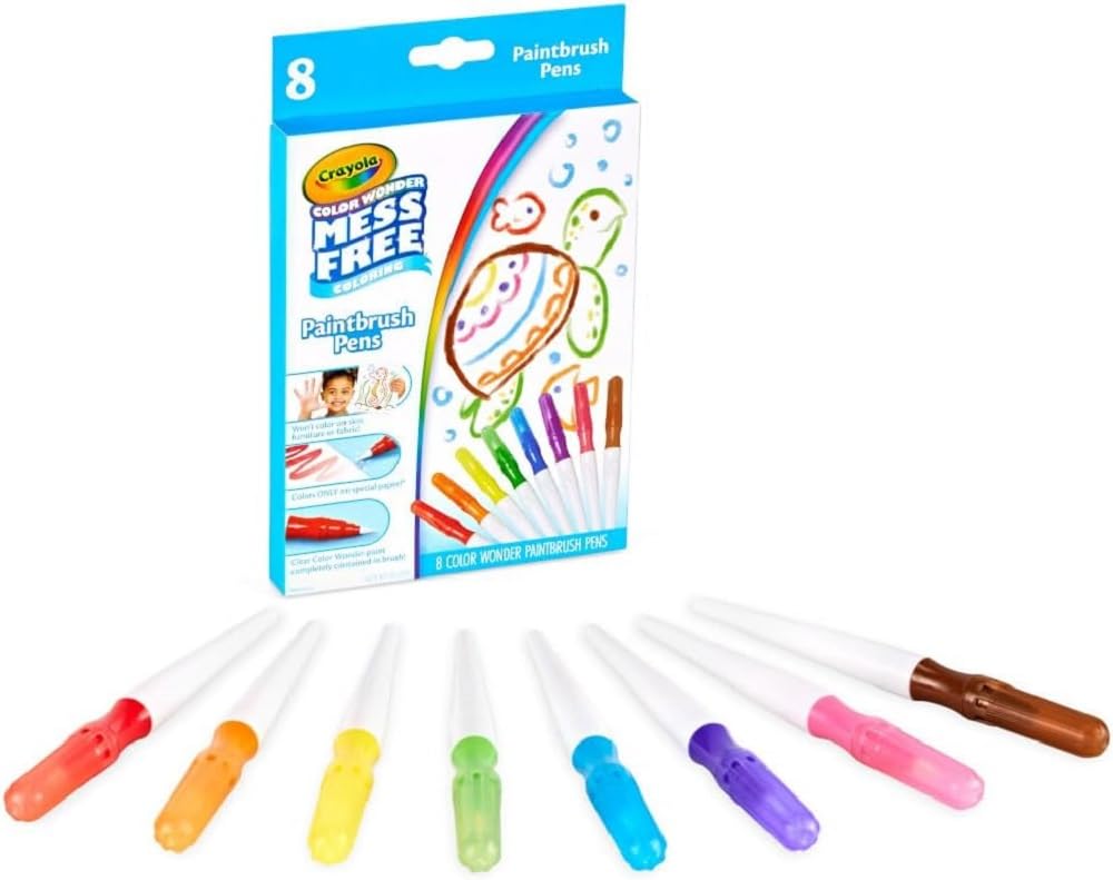 Crayola Color Wonder Paintbrush Pens 8ct refill for mess-free painting sessions