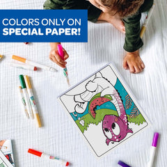 Crayola Color Wonder Prehistoric Pals dinosaur artwork pages captivate young imaginations.