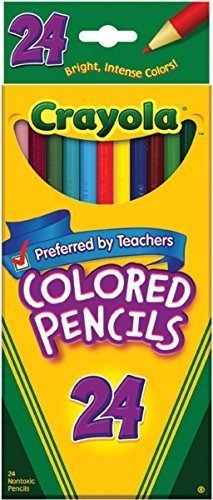 Crayola colored pencils 24-count pack for bright, smooth color in art projects