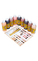Crayola Colors of the World label on the 8oz bottle helps organize color choices for lessons.