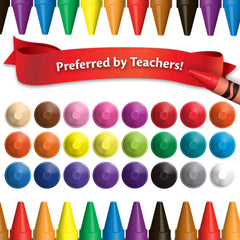 Crayola 24-count crayons in organized packaging for teachers.