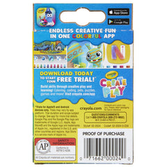 Crayola Crayons 24 colors packaging side view four packs for easy selection