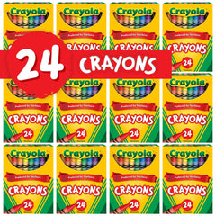 Crayola classroom pack showing 12 boxed sets for easy distribution.