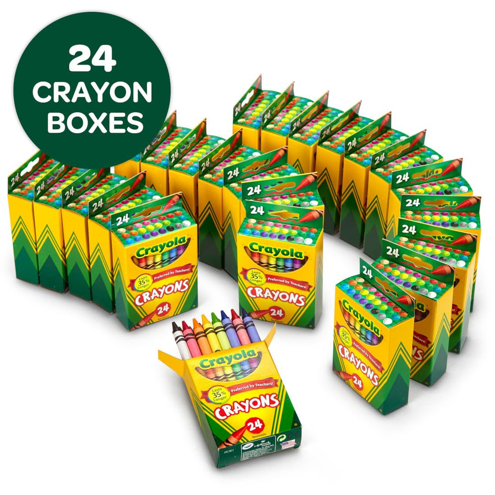 Crayola kids art supplies with presharpened tips for quick starts.