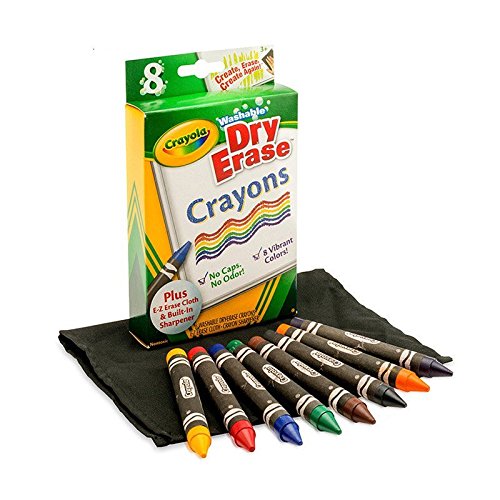 Crayola dry-erase crayons 24-count ready for classrooms or home use.