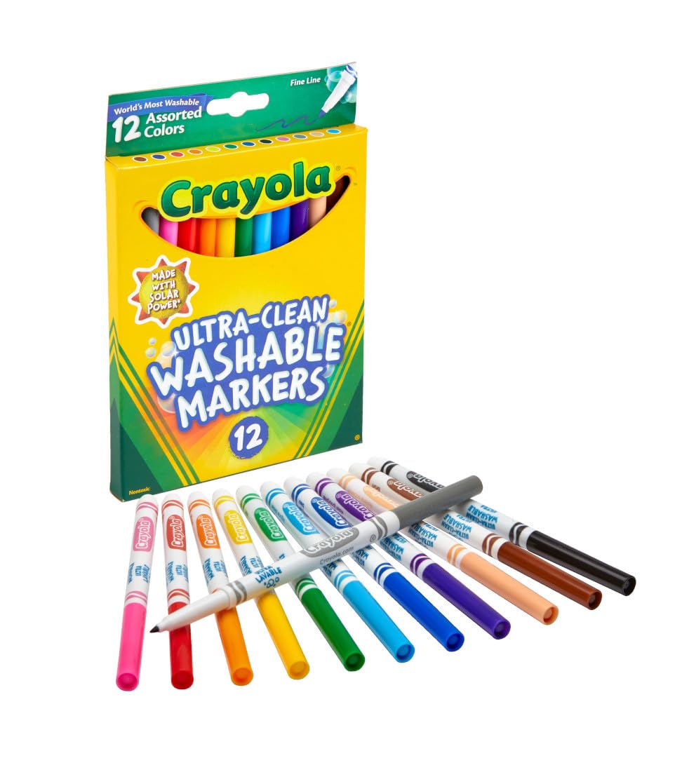 Crayola markers ideal for coloring books, delivering crisp lines with minimal bleed.