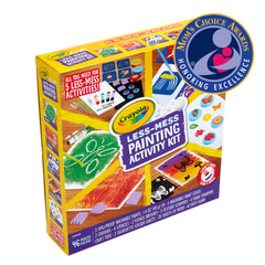 Crayola Less Mess Foam Stampers for playful patterns.
