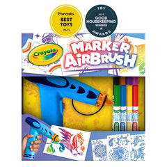 Crayola Marker Airbrush Kit with redesigned airbrush enables easy downward spray for kids