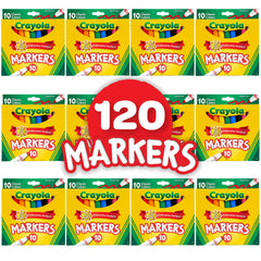 Crayola markers with durable tips for long-lasting coloring sessions.