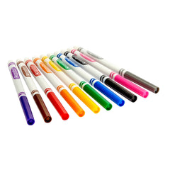 Classroom setup featuring Crayola fine line markers for color coding.
