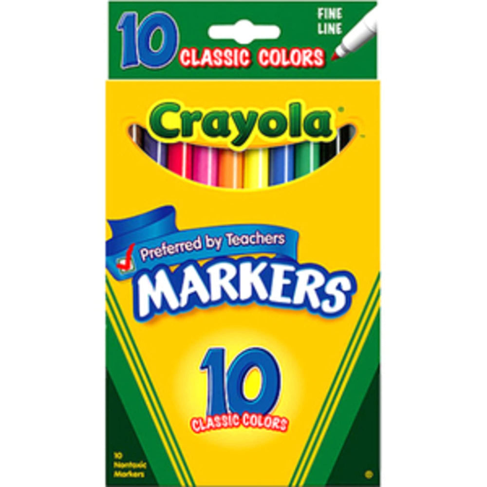 Creative project using Crayola fine line markers in multiple colors.