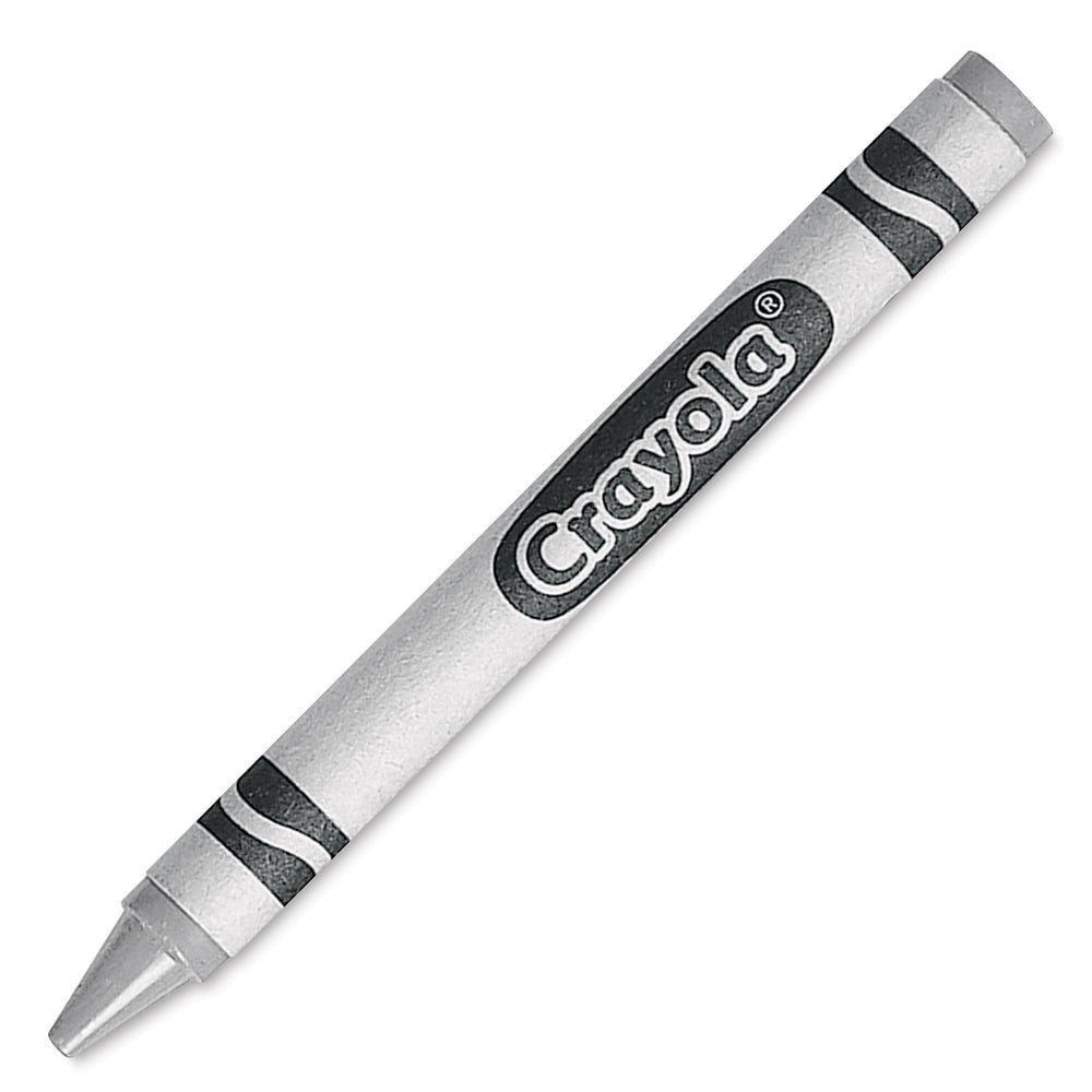 Crayola Metallic Silver Crayons bulk 12-count for metallic accents in art projects.