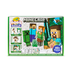 Crayola Minecraft POPs 3D art kit color pages spark imaginative coloring sessions.