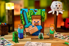 Crayola Minecraft POPs 3D art kit instruction sheets guide crafting.