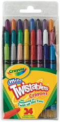 Crayola Mini Twistable Crayons 24-pack in a box for portable coloring on the go