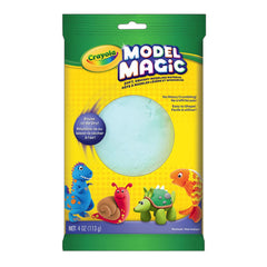 Crayola Model Magic Aquamarine 4oz pack showing soft, pliable material for beginners.