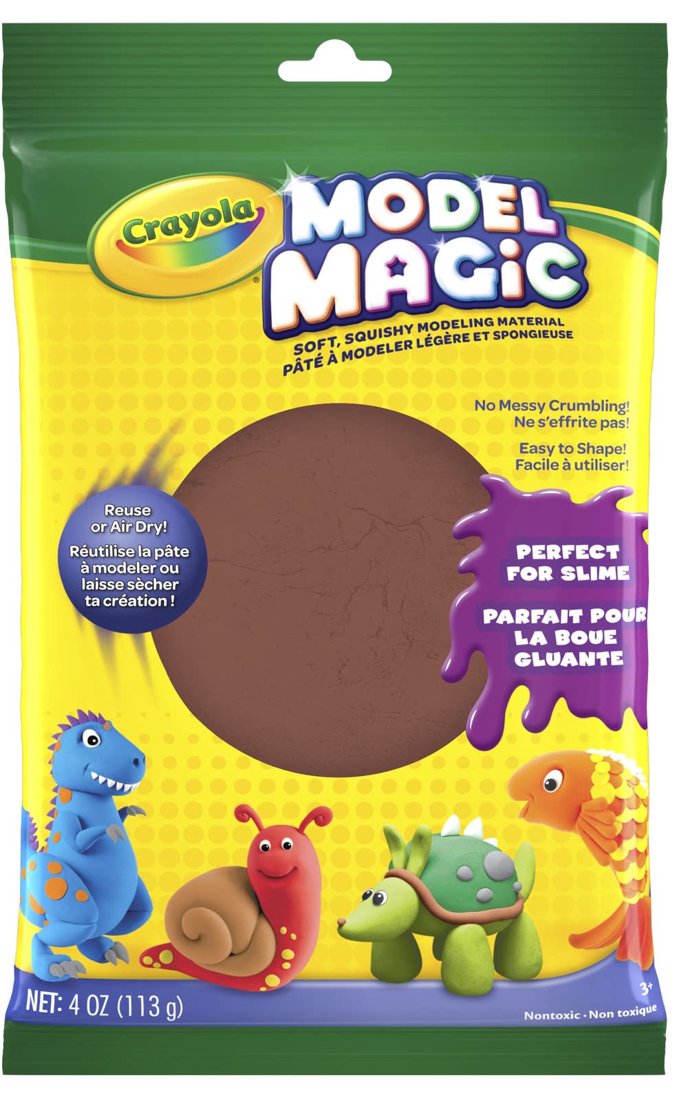 Crayola Model Magic Earth Tone 4oz front view, ideal for easy kid-friendly crafts