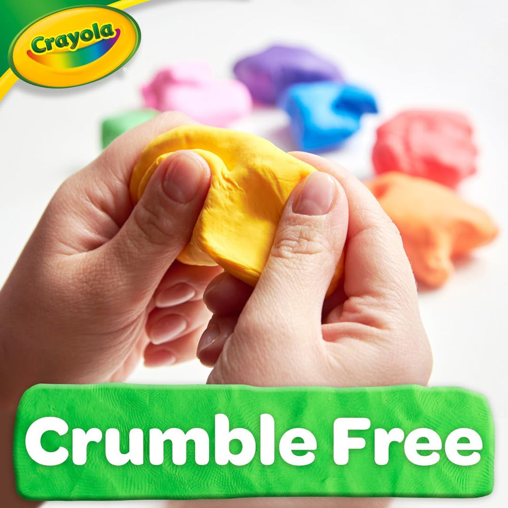 Crayola Green dough in sealed bucket preserves freshness for ongoing activities.
