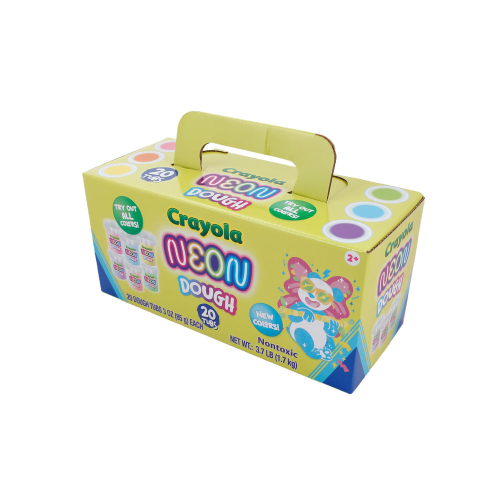 Crayola Neon Dough in hand demonstrating easy-to-shape texture