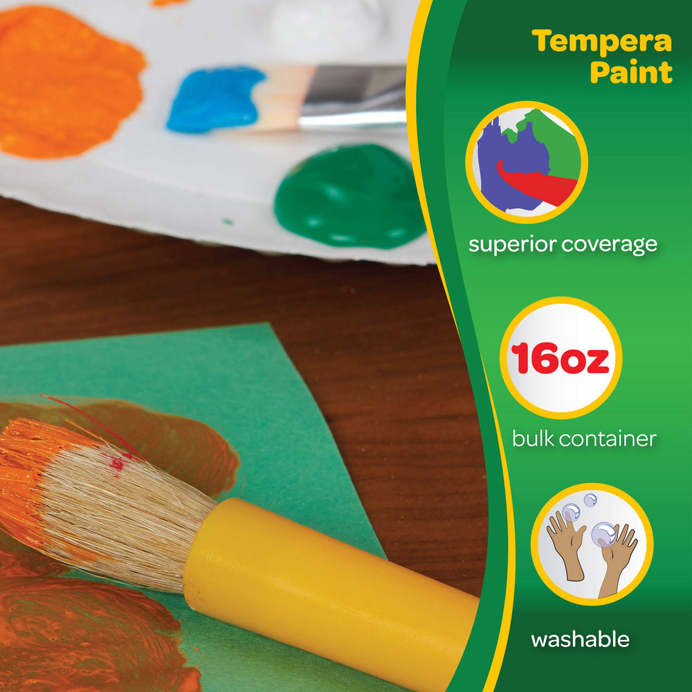 Crayola Neon Tempera Pink, matte finish, ideal for bold classroom projects